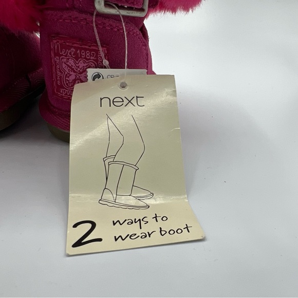 NEXT Kid's Babies Warm Winter Boots Pink UK size 3, US 4 - Picture 6 of 14